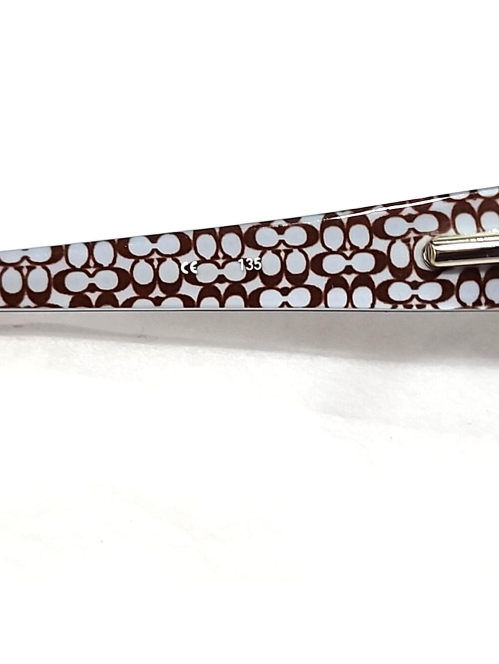 Coach 530 Annabel Gloss Brown Blue Oval Eyeglasses 50-18 135 - Picture 8 of 8